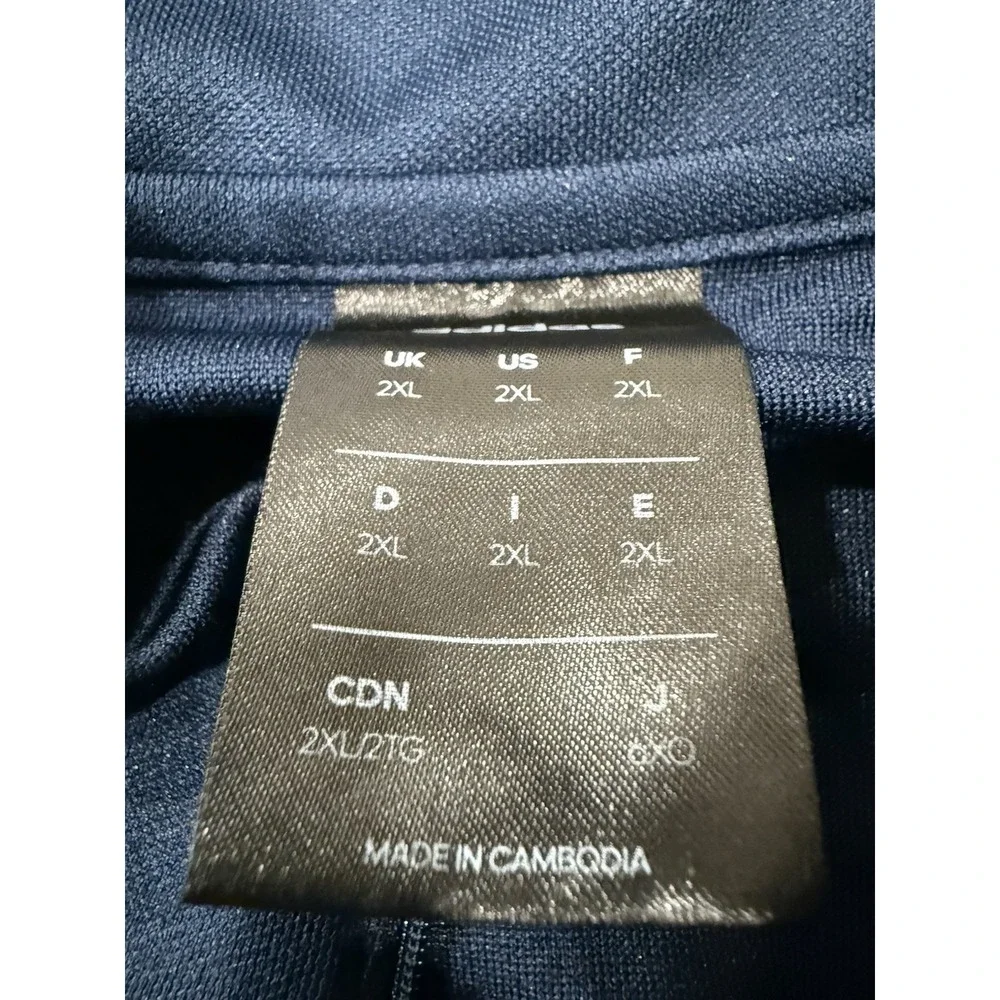 Adidas Sereno‎ 19 Soccer Training Track Jacket Top XXL Blue 1/4 Zip Aeroready